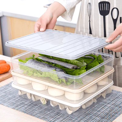 Boîte de rangement - FoodSaverBox™ - Carré gris - Rangement MAX