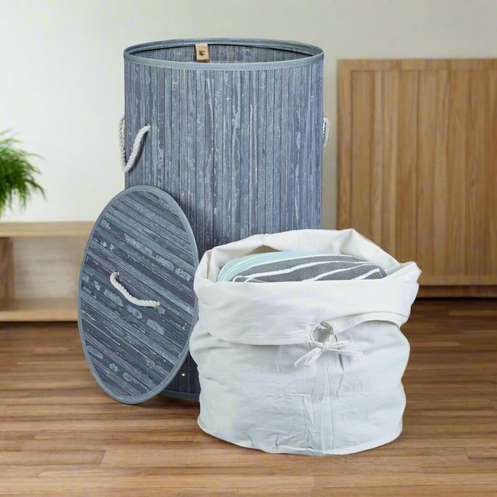 Panier de rangement - BambooLaundryBasket™ - Gris Clair - Rangement MAX