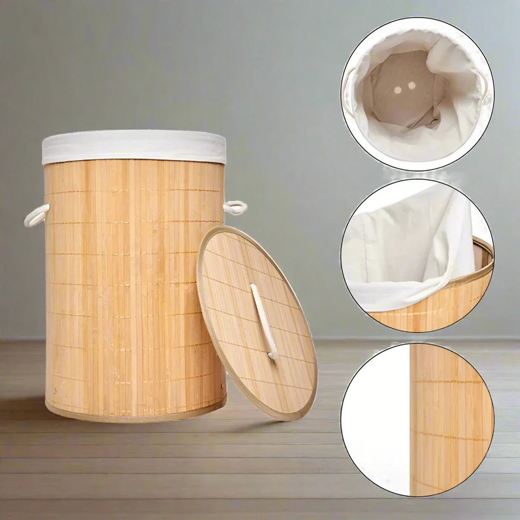 Panier de rangement - BambooLaundryBasket™ - Naturel - Rangement MAX