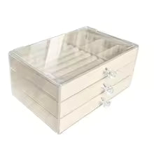 Boite a bijoux conception empilable en beige