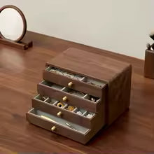 Boite à bijoux en bois à plusieurs tiroirs