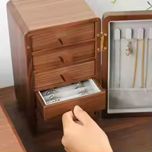 Boite à bijoux en bois avec 5 tiroirs