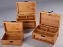 Boite à bijoux en bois de bambou 