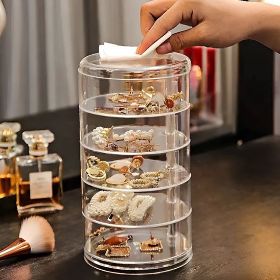 Boite à bijoux transparante et élégante