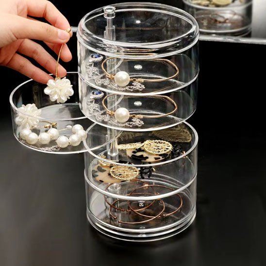Boite à bijoux transparante pour un accès sans effort