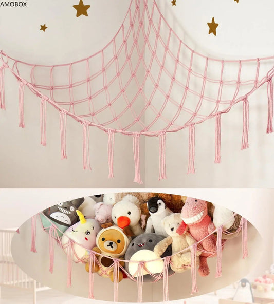 Hamac pour Peluche - StorageHammock™ - Rose - Rangement MAX