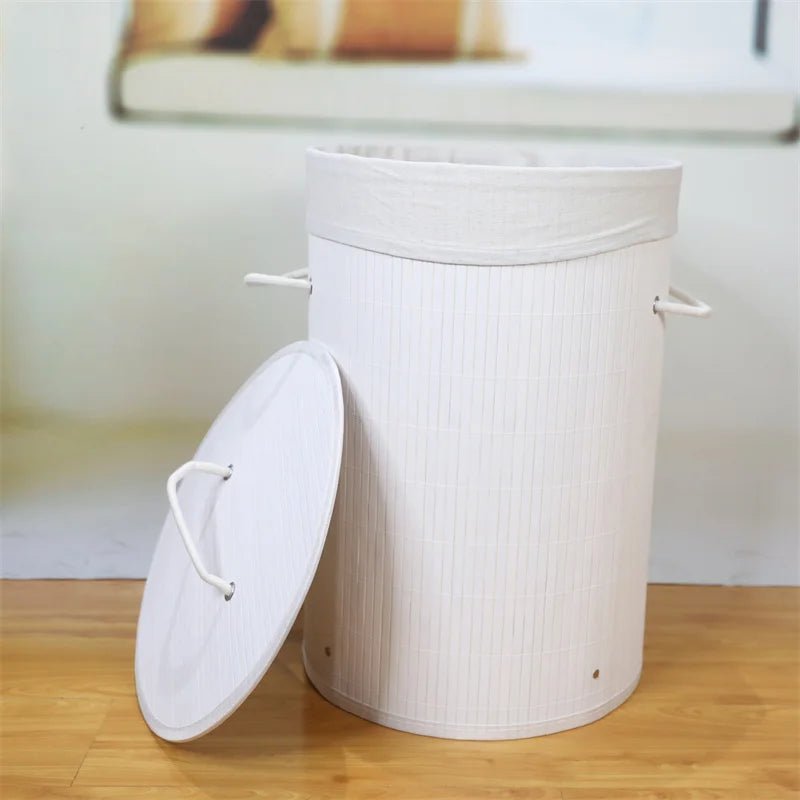 Panier de rangement - BambooLaundryBasket™ - Blanc - Rangement MAX