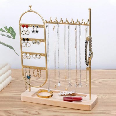 PORTE BIJOUX | ELEGANT PANNEAU VERTICAL OVALE ET BARRES HORIZONTALES - Rangement MAX
