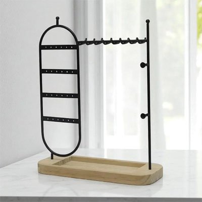 PORTE BIJOUX | ELEGANT PANNEAU VERTICAL OVALE ET BARRES HORIZONTALES - Rangement MAX
