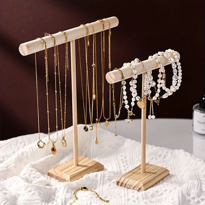 PORTE BIJOUX | EN BOIS NATUREL CLAIR - Rangement MAX