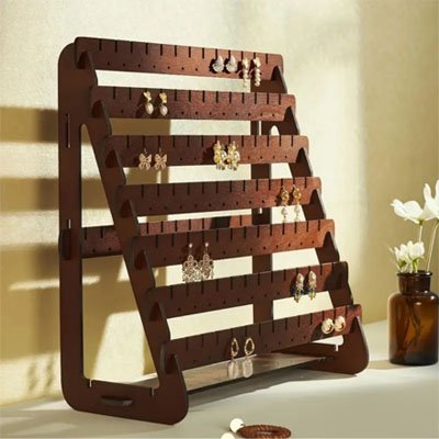 PRÉSENTOIR BIJOUX | EN BOIS NATUREL - Rangement MAX