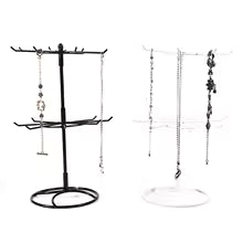 Présentoir bijoux rond  noir et blanc