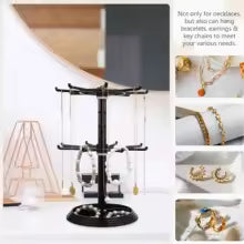 Présentoir bijoux rotatif noir